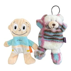 NICKELODEON PET Colorful Little Boy & Bear Crinkle Toys NWOT